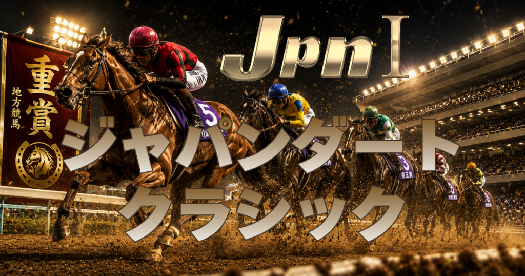 【ジャパンダートクラシック2026予想】フィンガー・シルバーレシオが激突！大井2000mで3歳ダート王決定戦